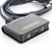 Dual-Port USB 2.0 HDMI KVM Switch Switcher w/ Cable For 2 Monitor Keyboard Mouse