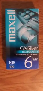Maxell GX-Silver T-120 6 hour High Quality VHS Tapes Brand New Sealed!