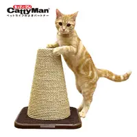 在飛比找PChome24h購物優惠-CattyMan 貓抓抓遊戲麻繩三角錐