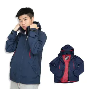 【Superdry】極度乾燥 男外套 深藍/紅 網眼 防風外套 暗袋 透氣 連帽 平輸品(防風外套)