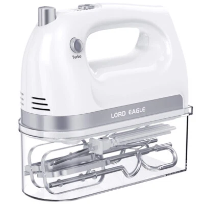 Lord Eagle Hand Mixer Electric, 400W Power handheld Mixer for Baking Cake Egg Cr
