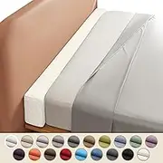 Luxury Hotel Room Mattress Topper Headboard Stopper Bedside Extension with Double Bed Connector Bed Protector, Beige 90x5x10cm