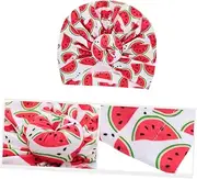 [BESTYASH] Newborn Boys and Girls Fruit Pattern Hat 6pcs Set Turban Hat Cap Nursery Beanie Stylish Comfortable