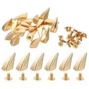 16mm Studs for Clothing, 30 Sets Studs and Spikes, 11x16mm, Gold Tone