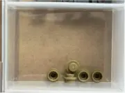 LEGO Parts - Dark Tan Plate, Round 1 x 1 - No 4073 - QTY 5