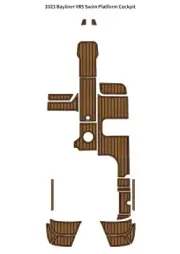 2023 Bayliner VR5 Swim Platform Cockpit Boat EVA Foam Teak Deck Flooring Mat Pad