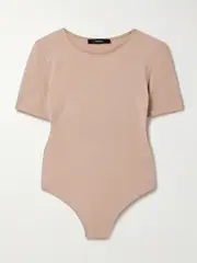 [THE PARK] THE PARK - Penny Stretch-tencel™ Lyocell Jersey Thong Bodysuit - Beige - x large x large Neutrals