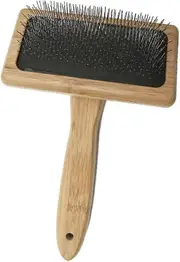 Sheepskin Rug Brush Needle Comb Wooden Handle Pet Grooming Sheepskin Grooming Brush Wool Carelog1pcs
