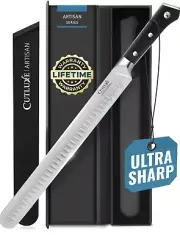 Cutluxe Slicing Carving Knife – 12" Brisket 12", Black