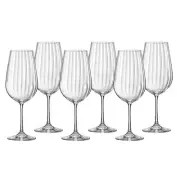 NEW Bohemia Waterfall Wine Glass Set 550ml 6pce