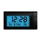 Mini LCD Screen Digital Clock Temperature Interior Car 1PCS Desk Auto B1C4 W6S4