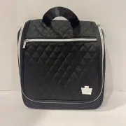 Caboodles Glam to Go Black Quilted Hanging Makeup Cosmetic Travel Bag Organizer