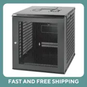 Tecmojo 12U Wall Mount Network Cabinet, Data Server Rack Enclosure Holds 50kg