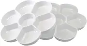 Rt Palette Set 2pcs Watercolor Painting Trays Ceramic Compact Design for Outdoor Use