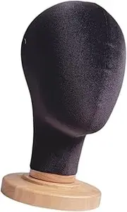 "Abbraccia" Mannequin Head Freestanding Desktop Wig Display Head Hat Display Stand for Salon Barber Shop, Black
