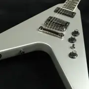 Gibson Dave Musta Flying V Metallic Silver S/N 210430100 Mustain Model Undisplay