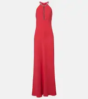 [Max Mara] Max Mara Fernet halterneck cady gown UK 10 red