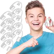 Alayna Kids Mouth Guard for Grinding Teeth - 10 PK Night Guard for TMJ Bruxism Teeth Clenching, No Boiling or Molding - for Upper or Lower Jaw - Ready to Use Childrens Dental Guard for Pain Relief