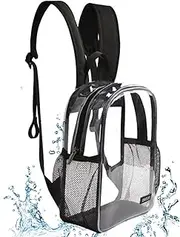 [Generic] Clear Backpack for Boys - Casual Backpack PVC Bag,Heavy Duty Backpacks Large Capacity School Bag for College Student Men Women Children
