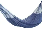 Outdoor undercover cotton Mayan Legacy hammock King size Blue