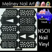 NS01 Triangle Nail Vinyl Sticker decoration Stencil Vinyls Art Pattern