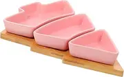 JEWEDECO 1 Set Snack Serving Tray Valet Xmas Candy Food Trays Christmas Tree Shape Candy Platter Christmas Tree Serving Platter Xmas Fruit Snacks Hanging Fruit Baskets for Shape Dry Pink