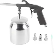 Sandblaster Gun Kit with 750cc Aluminium Pot Air Sand Sandblasting Spray Gun Tool Set for Spraying Cleaning