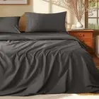 100% Egyptian Cotton Queen Size Sheets Set - 1000 Thread Count，Luxury Cotton Bed
