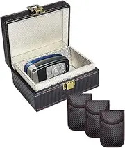 Faraday Box, Keyless Car Key Signal Blocker, Secure Anti-Theft Key Box and Bag, RFID Blocking Cage for Keyless Entry Car, Signal Blocker