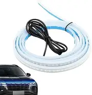 Decorative Hood Light Strip - Dynamic LED Light, Car Exterior Light | Waterproof Scanning Strip for Engine Hood, Flexible Front Grille Light Bar, Truck Styling Accessory for Road Visibility
