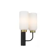 Sebring Modern Wall Lamp Light Glass Metal Black Antique Gold Opal Matt Matte