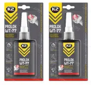 2 x K2 Thread Locker Screw Nut Sealer High Strength Adhesive PROLOK RED - 50ml