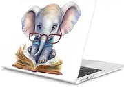Mektron Compatible with M4 MacBook Air 15 inch Case 2025 A3241 2024 2023 M3 A3114 A2941 M2 Liquid Retina Display Touch ID, Plastic Hard Case & Keyboard Skin & Screen Protector - Cute Elephant C341