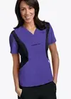MOBB 424T Active Flexi V-Neck Scrub Top - Eggplant - Medium
