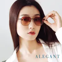 在飛比找momo購物網優惠-【ALEGANT】歐美復古慕斯棕漸層雙樑設計偏光飛官墨鏡/U