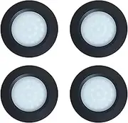 MARVIX Black LED Spot Lights 12V 24V Dimmable Recessed Downlights For Motorhome, Caravan, Campervan and Boat Lighting (Warm White, 3000K) - Pack of 4