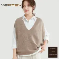在飛比找momo購物網優惠-VERTEX零極限100%羊絨名品無袖毛衣