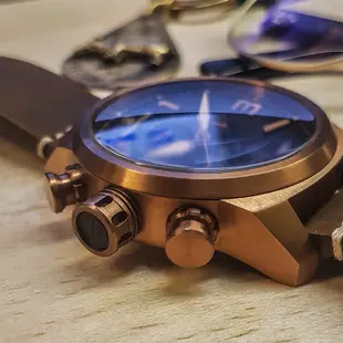 Elegantsis愛樂時 復古軍事風三眼不鏽鋼石英錶 復刻藍 45.5mm ELJT48MQS-OB01LC