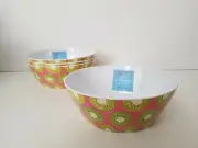 CYNTHIA ROWLEY Queenwest Trading Kiwi Melamine Bowls ~ Set of 4 - NEW