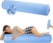 EULANT Inflatable Side Sleeper Pillow, Lightweight Body Pillow for Side Sleepers, Long Round Full Body Pillow, Support Pillow for Travel, 120 x 20 cm, Inflatable & Compact