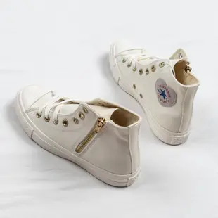 Converse All Star Heartpatch 米白 高筒 拉鏈 休閒運動帆布鞋 男女鞋 5CL455