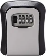 Indoor Outdoor Blacksilver 4 Digit Combination Lock Box Key Safe Shackle Storage