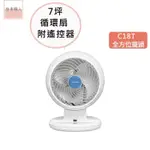 【IRIS OHYAMA】日本6吋空氣循環扇 PCF-C18T 適用7坪 電風扇 上下左右擺頭 靜音節電 遙控 公司貨