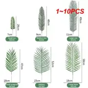 1~10PCS Large Palm Leaves Greenery Faux Palm Fronds Tropical Artificial Plants f