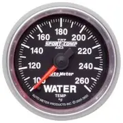Autometer Sport-Comp II Water Temperature Gauge - 100 - 260 F, 2 1/16 Inch, AU3655