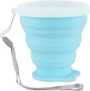 Croovepi Silicone Folding Cup,200ml Silicone Portable Drinking Cup with Cat Paw Lid - Reusable Drinkware, Pocket Size Drinking Water Bottle for Outdoor Traveling Packable