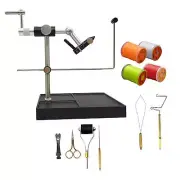 Rotary Fly Tying Vise Bodkin Scissors Universal Fishing Fly Tieing Tools