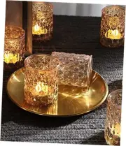 36pcs Votive Candle Holders Tealight Candle Holder for Boho Wedding-Glass Gold