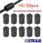 10 Pack Clip-On Ferrite Ring Core Noise Suppressor RFI EMI Clip Cable Black AU
