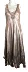 KOMAROV Charmeuse Ombre Dress Peach Blush Taupe Beads Sequins SMALL NWT